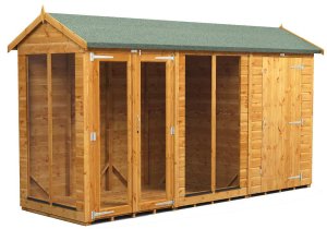 Power 12x4 Apex Summer House with 4ft Side Store